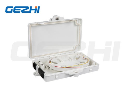 comprare 4 Fibre Splicing Flame Retardant Fiber Optic Termination Box con 2 core ABS PC di plastica per applicazioni FTTX fabbricazione online