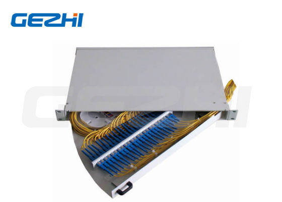 comprare 19 pollici 1U lato tirare fuori scaffale montaggio fibra ottica patch pannello con costruzione in acciaio laminato a freddo fabbricazione online