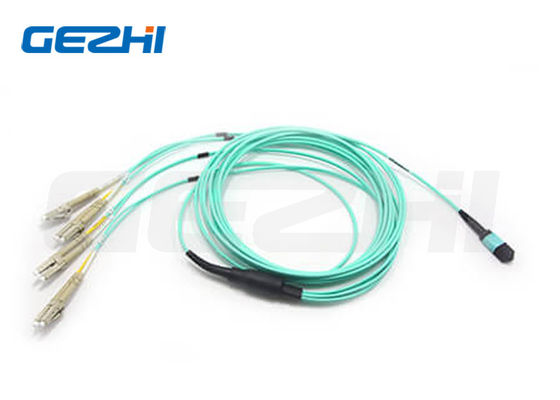 comprare Cavo Harness MPO-LC a 8F Staggered con Conformità Telcordia GR-1435-CORE per Ottiche 40G QSFP+ PLR4 a 10G SFP+ LR fabbricazione online