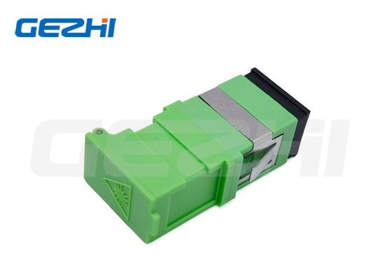 comprare SC Side Shutter Adapter in fibra ottica con pinza di metallo verde e senza flange per la protezione laser fabbricazione online