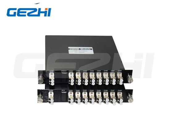 comprare Il modulo CH41-CH48 di 8CH DWDM Mux Demux si raddoppia fibra LGX con i connettori del metallo online manufacture
