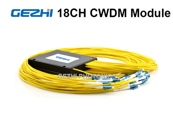 18 modulo passivo dei canali CWDM Mux Demux Pigtailed con il porto del monitor