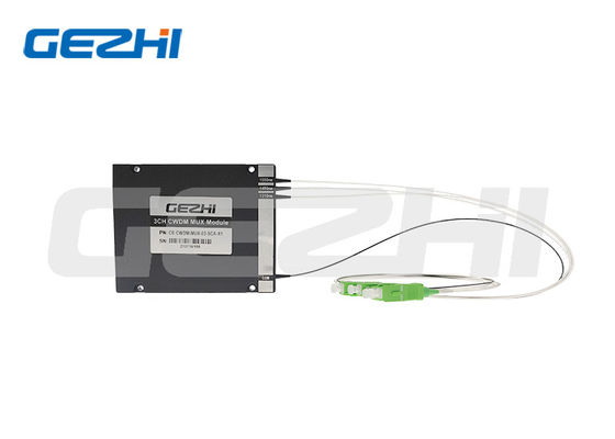 3 canali CWDM Mux Demux Modulo Fibra singola 1470nm 1490nm 1510nm 1530nm per sistemi WDM