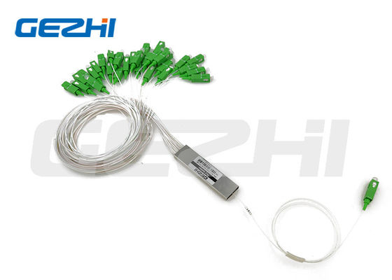 SC APC 1x32 Tipo di tubo di acciaio a splitter PLC ottico con fibra G657A1 per applicazioni FTTH