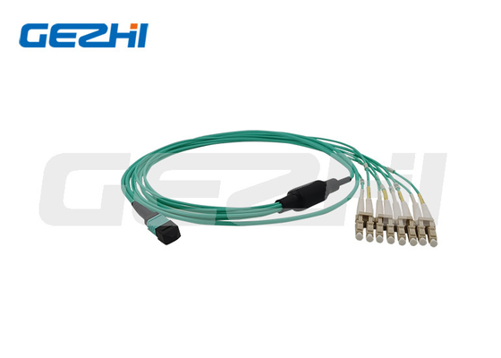 MPO al cavo a fibra ottica misto di sblocco del cavo di toppa delle fibre OM3 50/125 di LC 8/12