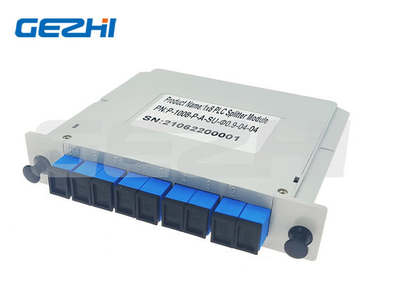 Splitter PLC 1x8 personalizzato con connettori SC UPC per reti GEPON