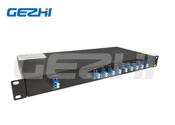 1U Chassis Rackmount 1470-1610nm Fiber Multiplexer 8ch CWDM Mux/Demux LC/UPC SMF-28e O personalizzato per sistemi PON CATV