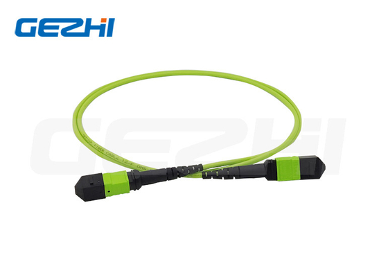 12 il cavo femminile il millimetro OM5 3.0MM del tronco del centro MPO calcina la polarità verde A/B di LSZH