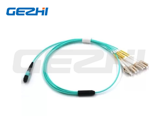 lunghezza d'onda della prova di uscita LSZH 1310nm del cavo di toppa del centro OM3 millimetro di 2M Fiber Optic MPO 8