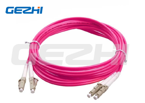 Cavo patch di estensione da 10 m a treccia monomodale serie arancione viola