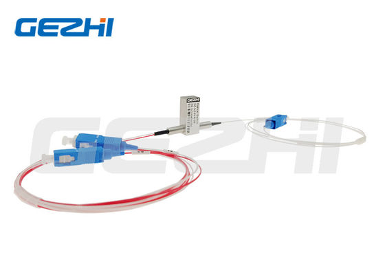 1x2 Switcher meccanico a fibra ottica con lunghezza d'onda di prova 850nm 1310nm 1550nm bassa perdita di inserimento e elevata stabilità