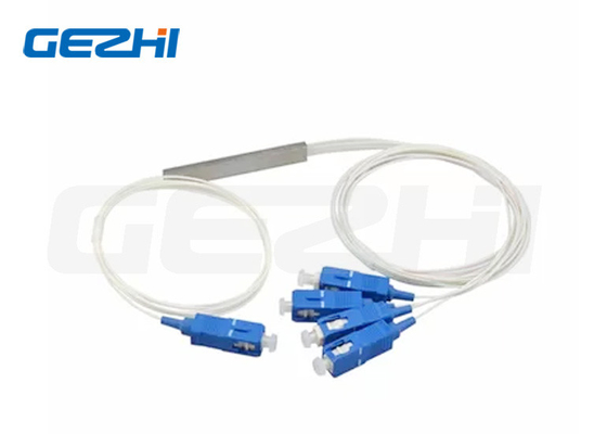 1x4 SC UPC 9/125 Um G657A1 0,9 mm Cable bianco Mini PLC Splitter
