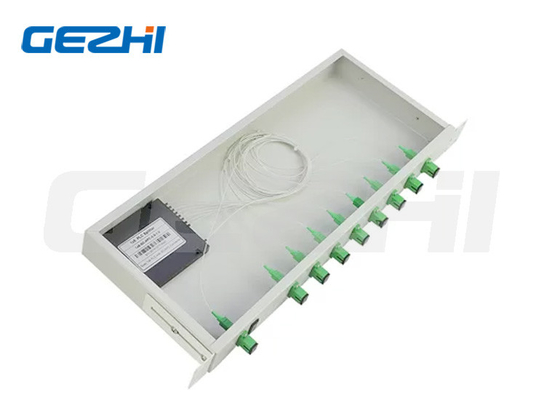 1x2 1x64 1x8 PLC Splitter 1x32 Fiber Splitter 1U 19 Inch Rack Mount Tipo