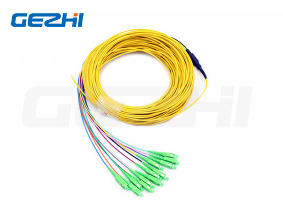 3 - 144F Pre-terminato Fanout Micro Fibra Ottica Pigtails 850/1300nm Duplex Port