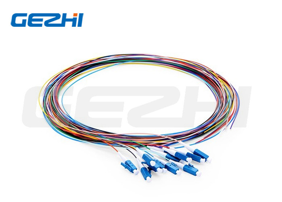 1m 3ft Fibra ottica Pigtail Single Mode Lc Upc 12 Fibra Os2 Non giaccata Colore codificato