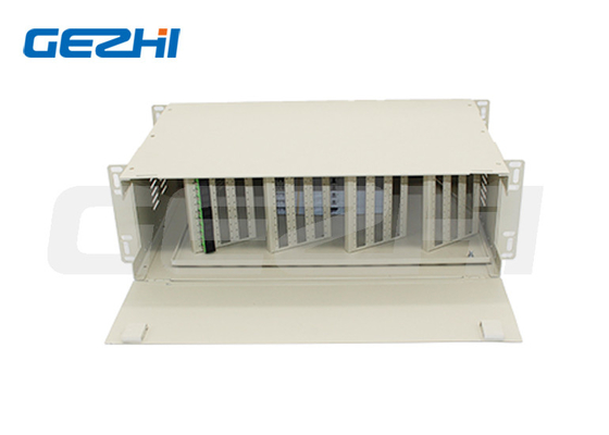 Quarto quadro di distribuzione ottica Odf 3u Rack Mount 144 Core Sc Lc Fc Patch Panel Alta densità