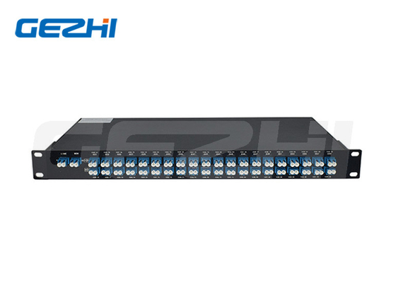 1U Rack Mount Dwdm Mux Demux Module 40CH AAWG Single / Dual Fiber LC / UPC connettore
