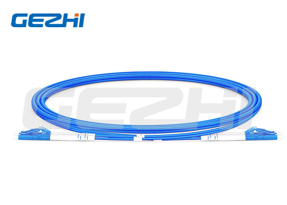 LC UPC a LC UPC Duplex OS2 Single Mode Indoor Armored PVC (OFCR) 3,0 mm Fiber Optic Patch Cable