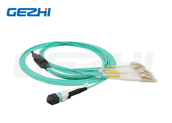 MPO a LC 8 Fibre OM3 50/125 Multimode MPO-8 LC Fibra ottica Patch Cord Breakout Cable