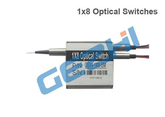FC APC Pigtailed ha chiuso i commutatori ottici della fibra di 1x8T 1550nm